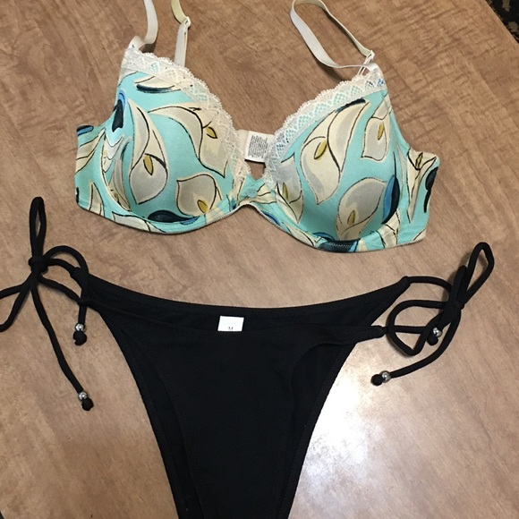 Other - Calvin Klein lightly padded bra 34C&‎ new tie up underwear M